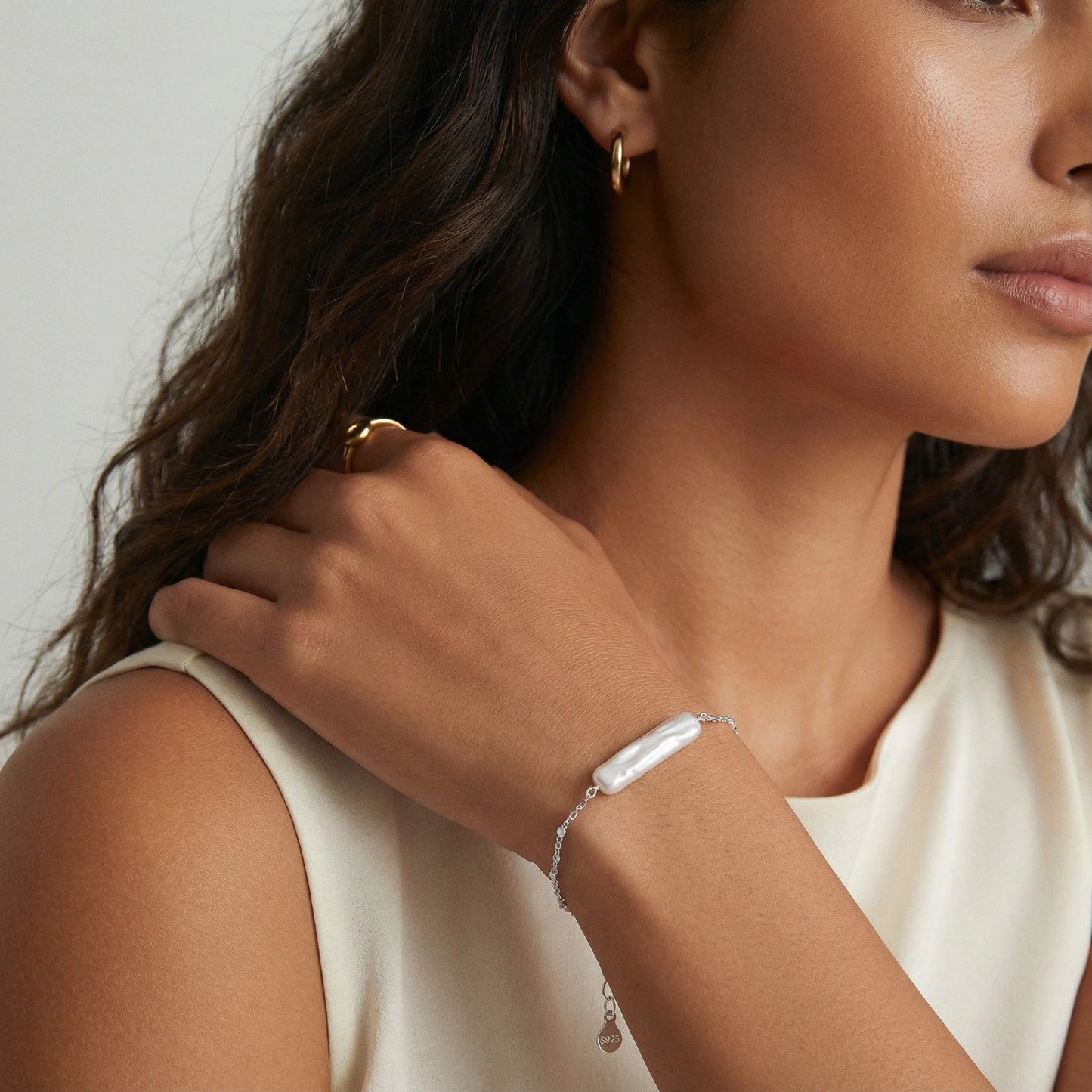 Bracelet Chaîne Perle Baroque