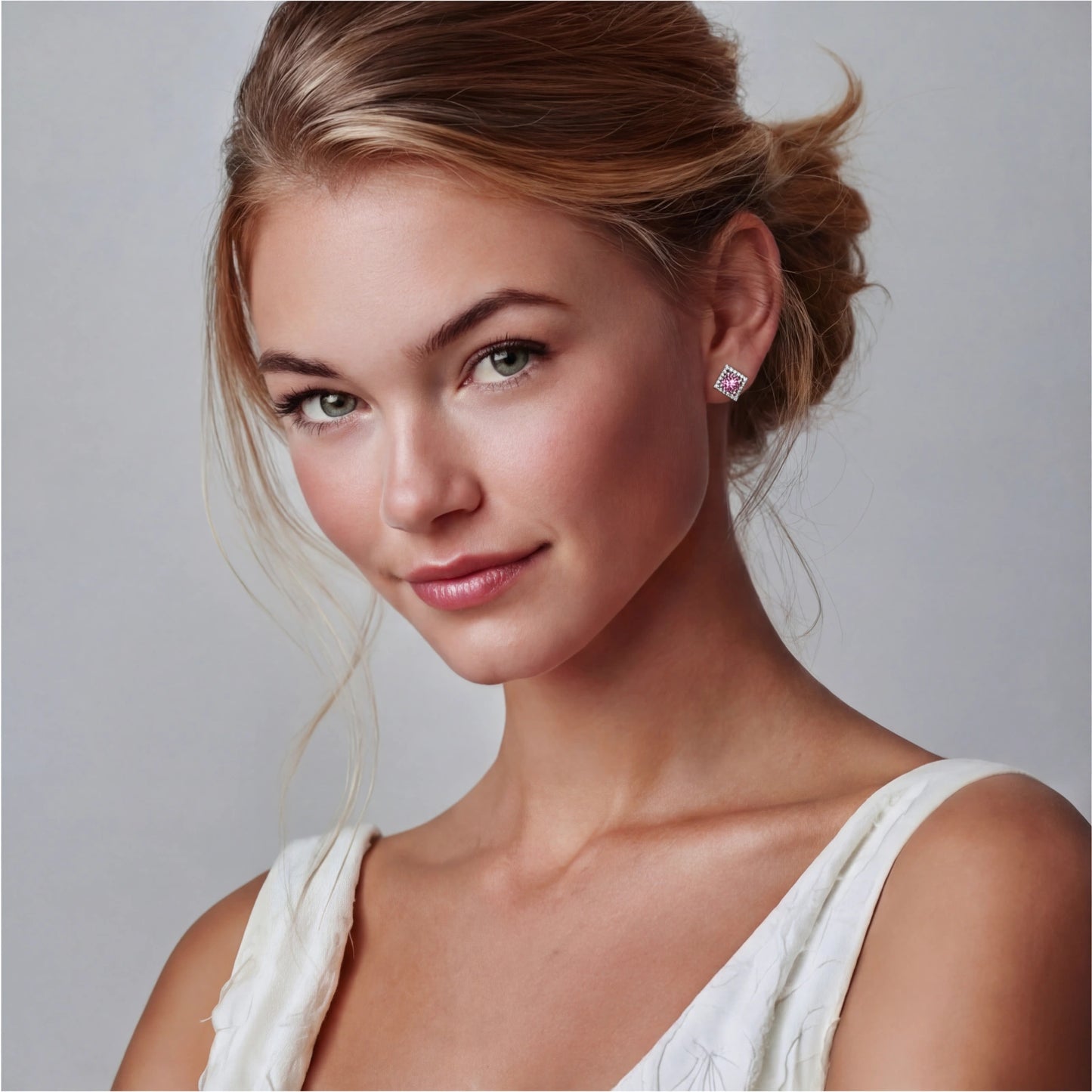 Clous d'Oreilles Halo Diamant