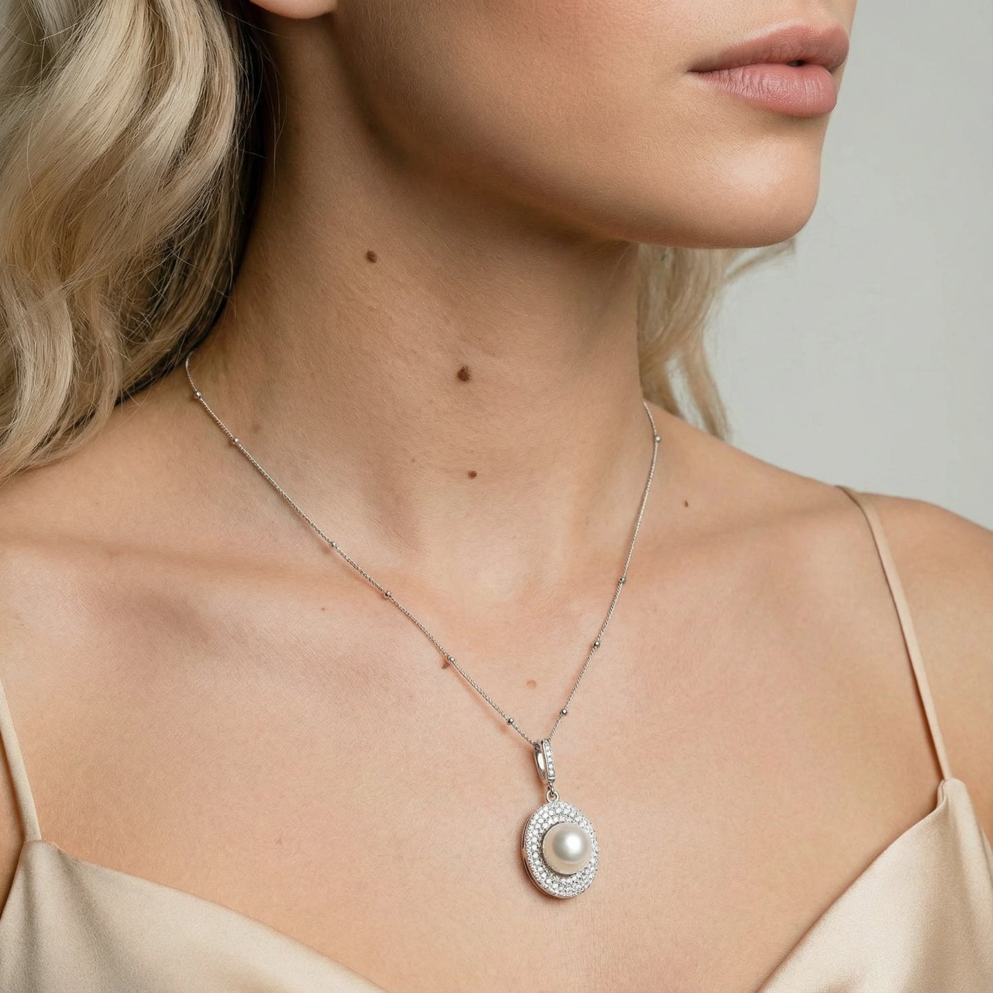 Collier Halo de Perles